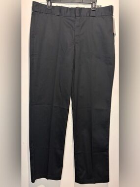 Dickies NWT 774 Work Pant Black Straight Leg Wrinkle Resistant Low Rise 14 TALL